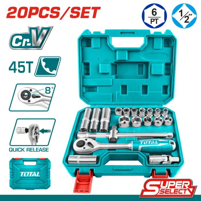 TOTAL KLJUČ NASADNI 1/2" SET 20. DJELNI