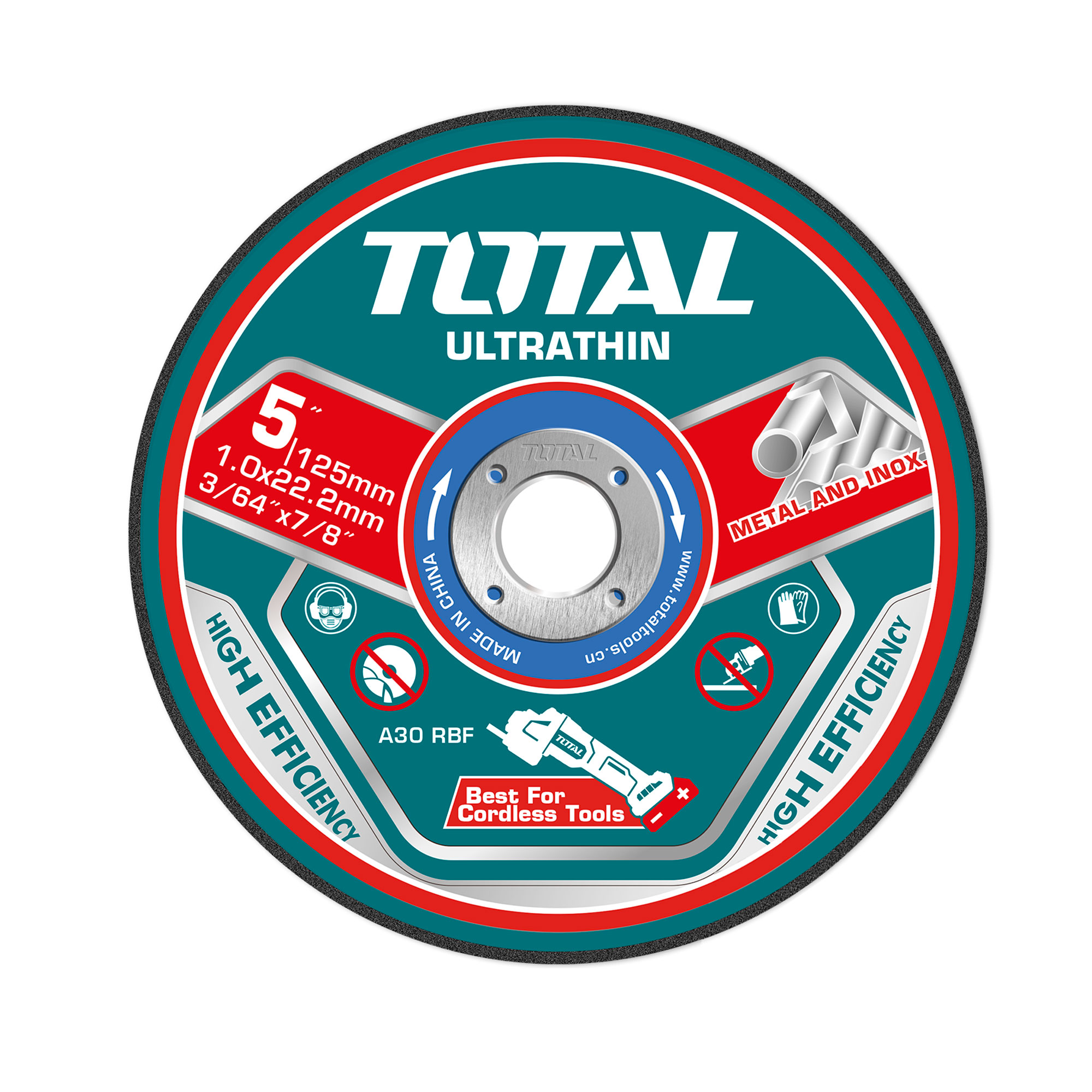 TOTAL REZNA PLOČA 125x1 ZA METAL