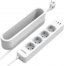 Tessan stolna produžna utičnica, 4x utičnica, 2x USB-A, 1x USB-C, prekidač (TS-307-C)
