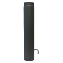 Cijev dimovodna Ø160 x 1000mm x 2mm s zasunom - crna