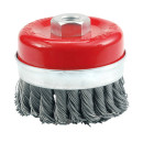 Četka čelična stožasta Ø125 x 33mm pletena - M14 navoj