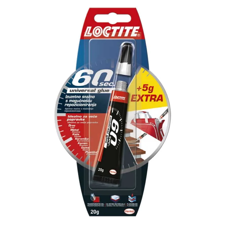 Loctite 60 sec. Universal Glue ljepilo - 15g + 5g Gratis