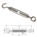 Natezač za čelično uže kuka/oko Inox A4 DIN 1480 - 12