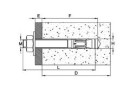 Sidreni vijak Zn - M20 x 200mm