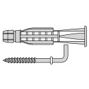 ELEMATIC TPFC/GM Najlon tipla s vijkom - Ø6 x 38mm