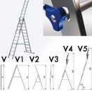 Ljestve aluminijske VHR "P" 3,47m - 3x13 (500588)