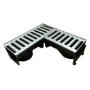 Kanalica kutna PVC sa rešetkom - 31,5x32mm