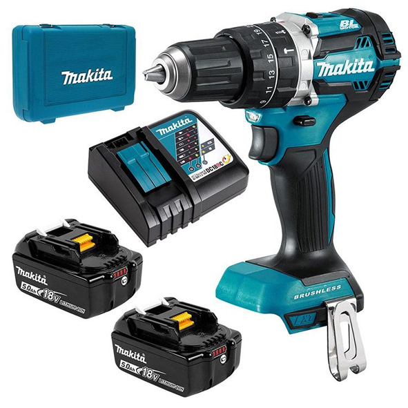MAKITA aku. udarna bušilica-odvijač DHP484RTE 18V/5,0Ah