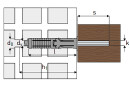 ELEMATIC EMS nevidljivi nosač - Ø10 x 140mm