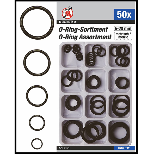 BGS set O-ring brtvi 5-20 mm -50kom