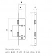 Brava SKK-40L za metalna vrata 4E 25 mm, standard 82 mm