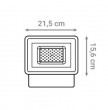 LED reflektor Green Tech 50W - 6000K IP65 crni