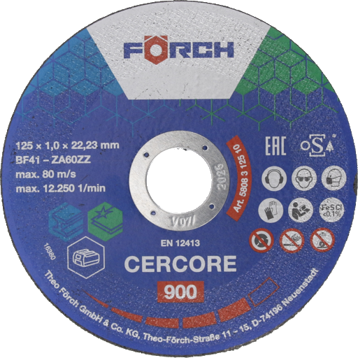 Rezna ploča 125x1 inox Cercore